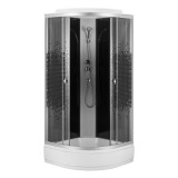 Душевая кабина Loranto 800x800x2150 поддон 25 см, 4 мм прозрачное стекло с рисунком &quot;мозайка&quot; (CS-800-25ТМ/М) — 