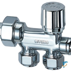 Узел дизайн-серии LADY FAR нижнего подключения с терморегулирующим и запорным вентилем для однотрубных систем 3/4 FL026534 (FL 0265 34)