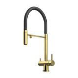 Смеситель OMOIKIRI Kanto-PVD-LG для кухни светлое золото — 