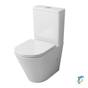 Унитаз GR-4450S (605*380*825) напольный безободковый с тонкой крышкой  (GR-4450S)