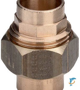 Разъёмное соединение Viega d18 с коническим уплотнением под пайку, бронза, модель 94340   (124434)