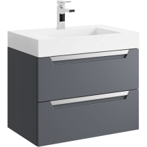 Тумба с раковиной Aqwella Cube 70 подвесная — 