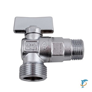 Кран шаровый угловой с отражателем 1/2 х 3/4 Bugatti (884)  (Minnesota 884. 1/2”х 3/4” )