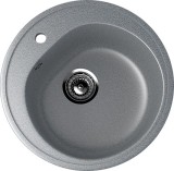 Круглая мойка с отверстием под смеситель ULGRAN U-101 темно-серый — 