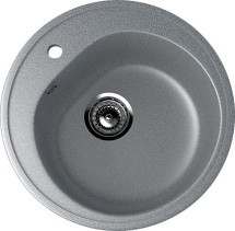 Круглая мойка с отверстием под смеситель ULGRAN U-101 темно-серый — 