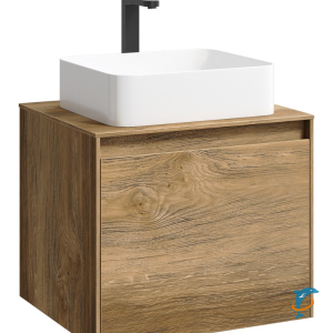 Тумба с раковиной Aqwella 5 Stars Mobi 60 подвесная дуб балтийский (раковина Джой)  (MOB0106DB+MOB0706DB+641945)