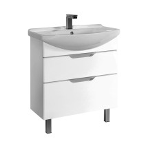 Тумба с раковиной Dreja Laguna Plus 85 напольный/подвесной, белый лак — 