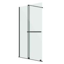 Душевая перегородка Niagara Nova NG-671-12BLACK (120х200) черный матовый, раздвижная, стекло прозрачное &mdash; 