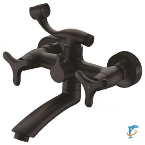 Смеситель для ванны Черный Kaiser Trio 57122-2  (57122-2)