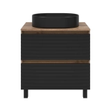 Тумба под раковину Brevita Dakota 60 напольная, черная &mdash; 