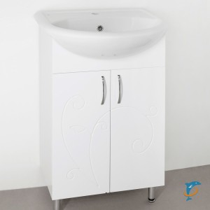 Тумба с раковиной Style Line Эко Фьюжн 9 (умывальник Уют 55)  (ЛС-00000073+ЛС-00000135)