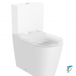 Чаша Roca Inspira Round напольная 645, Rimless, BTW, белый матовый 342526620 (342526620)