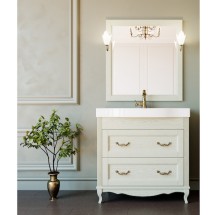 Комплект мебели ValenHouse Лиора 90 без пенала, слоновая кость, фурнитура бронза — 