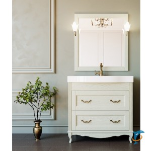 Комплект мебели ValenHouse Лиора 90 без пенала, слоновая кость, фурнитура бронза  (LK90_СБ)