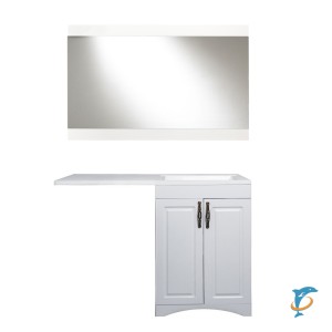 Мебель для ванной El Fante напольная Даллас классик 120 Люкс белый PLUS правая  (СС-00000503 + СС-00000565 + СС-00000393)