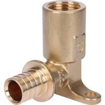 Stout Угольник настенный с длинным нарезным патрубком 20-Rp 1/2&quot; для труб из сшитого полиэтилена аксиальный — 