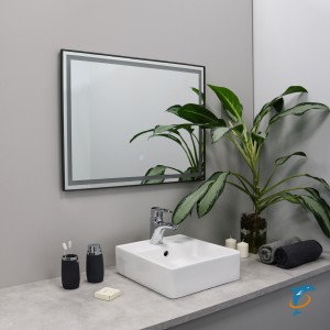 Зеркало Fixsen FX-2120F с подсветкой LED, прямоугольное 120х80см, цвет рамы графит  (FX-2120F)