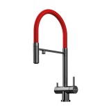 Смеситель OMOIKIRI Kanto-PVD-GM для кухни вороненая сталь &mdash; 