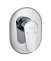 Смеситель встраиваемый в стену 1-функц (латунное тело в комплекте) BRAVAT Eler — 