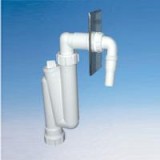 Сифон S-образный McAlpine OBT40- WM — Сифон S-образный для организации слива быт. техники с металлической декоративной накладкой; вертикальный выход на 40мм