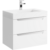 Тумба с раковиной Aqwella Cube 70 подвесная белая — 