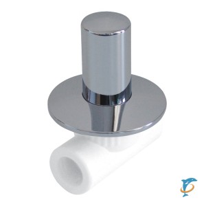 Вентиль KALDE Ф20 с хромированной ручкой под штукатурку (3242-vle-200000)