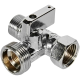 Кран шаровый 3-х проходной (1/2"х3/4"х1/2") Bugatti (884) &mdash; 