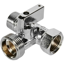 Кран шаровый 3-х проходной (1/2"х3/4"х1/2") Bugatti (884) &mdash; 