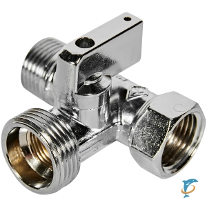Кран шаровый 3-х проходной (1/2"х3/4"х1/2") Bugatti (884)  (08770004)