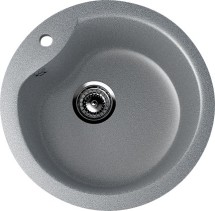 Круглая мойка с отверстием под смеситель ULGRAN U-102n темно-серый — 