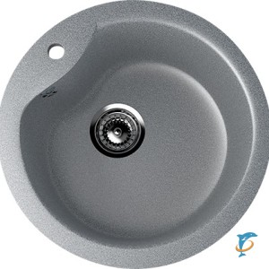 Круглая мойка с отверстием под смеситель ULGRAN U-102n темно-серый  (U-102-309)