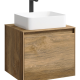Тумба с раковиной Aqwella 5 Stars Mobi 60 подвесная дуб балтийский (раковина Олимпия 560)  (MOB0106DB+MOB0706DB+4640021064269)