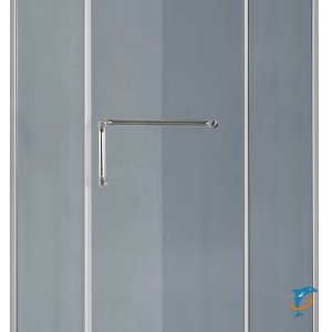 Душевое ограждение LORANTO SUNWAY 100х100х200 с низким поддоном 13см, серое закаленное стекло 6 мм, профиль сатин (CS-816S B 100 (GRAY))  (CS-816S B 100 (GRAY))