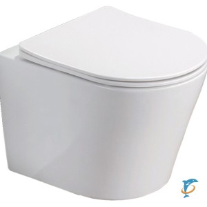 Унитаз подвесной Azario Atrio 490x365x360 безободковый, с сиденьем микролифт, белый (AZ-2330)  (AZ-2330)