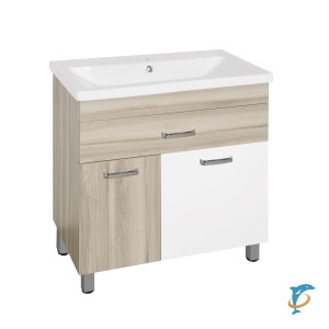 Тумба с раковиной Style Line Ориноко 80 (умывальник Комо 80)  (ЛС-00000636+ЛС-00000156)