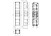 Пенал напольный Dreja LUNO 35 см правый, 2 дверцы, 2 ящика, 2 открытые полки, белый глянец