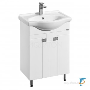 Тумба с раковиной Aquaton Фиджи 60 белая  (1A179601FG010 + Aquaton_1WH110268)
