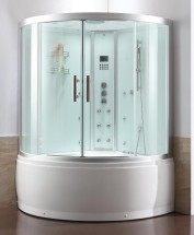 Пародушевой бокс EAGO SYDNEY угловой 135х135х222 см, белый — 