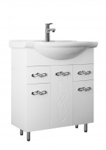 Тумба с раковиной Style Line Венеция 75 с 2 ящиками — Тумба с раковиной Style Line Венеция 75 (2 ящ.) 1.WH11.0.177