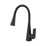 Смеситель для кухни HAIBA HB73823-7 гибкий излив, латунь, черный — 