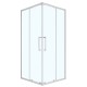 Душевое ограждение Loranto 100x100x190 раздвижная дверь, прозрачное стекло 6 мм, профиль сатин (CS-AB01S-100)  (CS-AB01S-100)