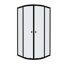 Душевая ширма Тритон Альфа-Блэк 90х90 — 