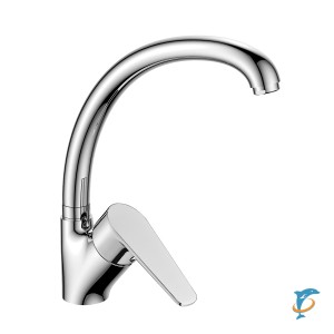 Смеситель DECOROOM DR72021 одноручный  для кухни с высоким поворотным изливом  (DR72021)