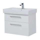 Тумба с раковиной Dreja Q MAX 80 подвесная, белый глянец — 