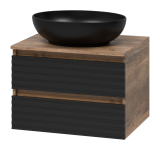 Тумба под раковину Brevita Dakota 60 подвесная, черная — 