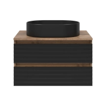 Тумба под раковину Brevita Dakota 60 подвесная, черная &mdash; 