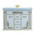 Мебель для ванной Misty Барокко 120 с 3-мя ящиками белая патина с зеркалом