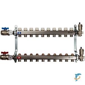 Коллектор STOUT из нержавеющей стали в сборе без расходомеров 10 выходов  (SMS 0912 000010)