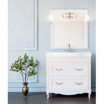 Комплект мебели ValenHouse Лиора 90 белый без пенала, фурнитура хром — 