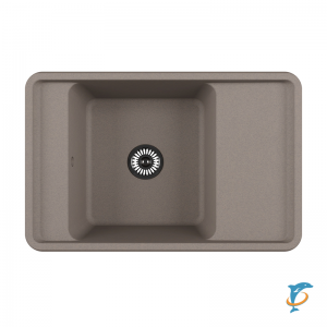 Мойка для кухни из литого мрамора Aquaton Беллис 78 серый  шёлк 1A725032BS250  (1A725032BS250)